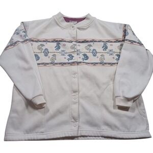 Mo Mart Vintage Granny Sweater Kokopelli Button Up‎ Crewneck 90s Sweatshirt